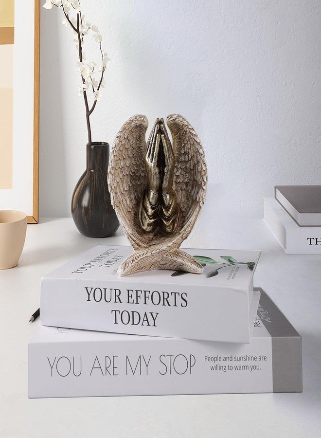 TALPGOD Angel Wings with Praying Hands Statue,Angel Statues for Home Decor,Guardian Angel Figurines for Catholic Decor,Garden Angels Outdoor Statue,Catholic Statues Angel Gifts for Women - Image 5